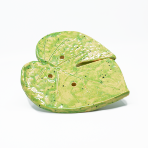 Ceramic soap dish with draining board