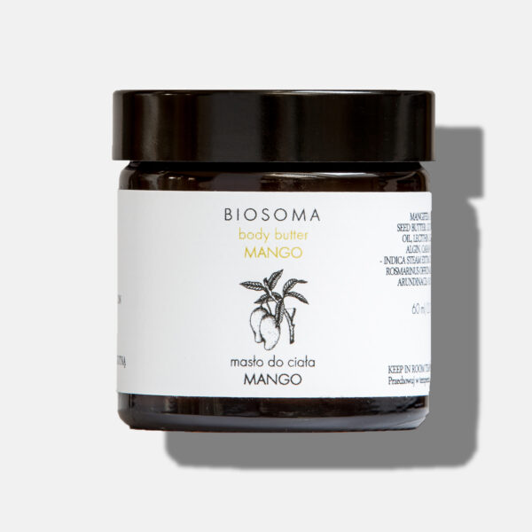 masło mango do ciała z żywicą benzoesową body butter biosoma zywica benzoesowa